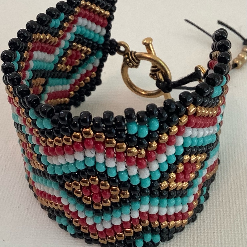 Beadweaving handmade bracelet